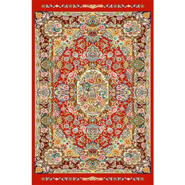 فرشینه و قالیچه طرح سنتی مناسب هال و پذیرایی برند دفه کد 064