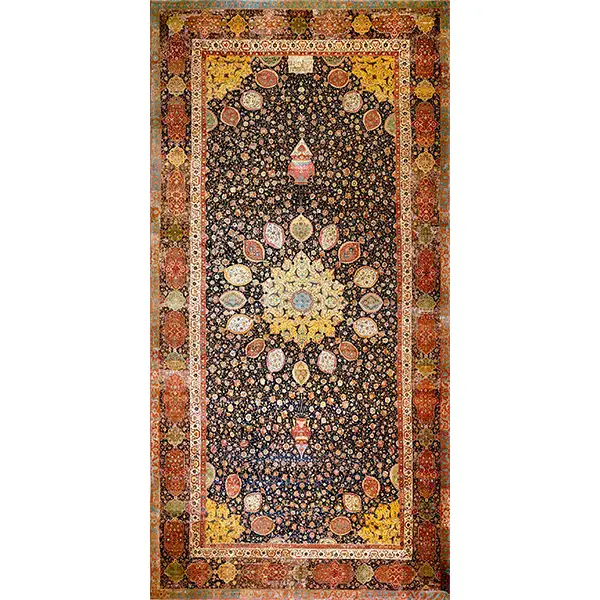 فرشینه و قالیچه طرح سنتی مناسب هال و پذیرایی برند دفه کد 166