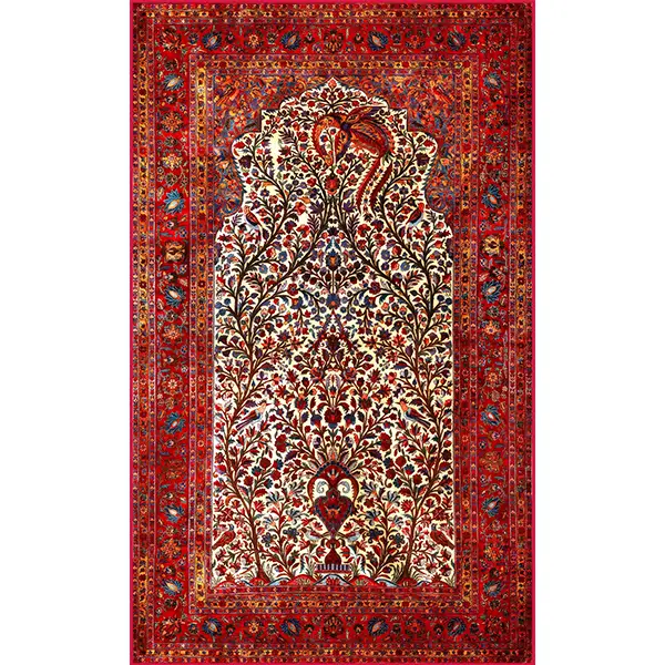 فرشینه و قالیچه طرح سنتی مناسب هال و پذیرایی برند دفه کد 712-1