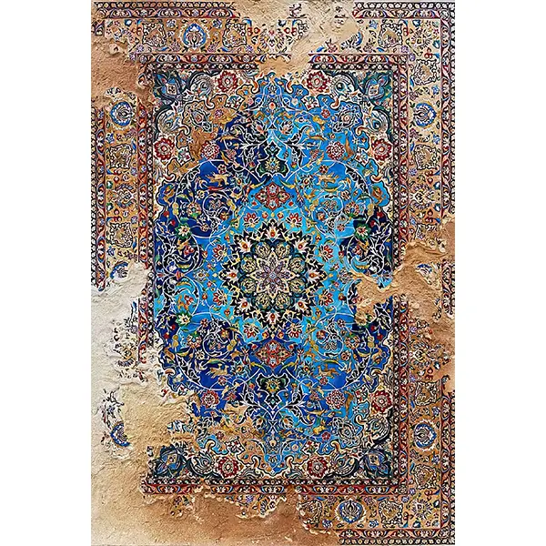 فرشینه و قالیچه طرح سنتی مناسب هال و پذیرایی برند دفه کد 743-1b