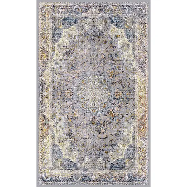 فرشینه و قالیچه طرح مدرن مناسب هال و پذیرایی برند دفه کد 697-2b