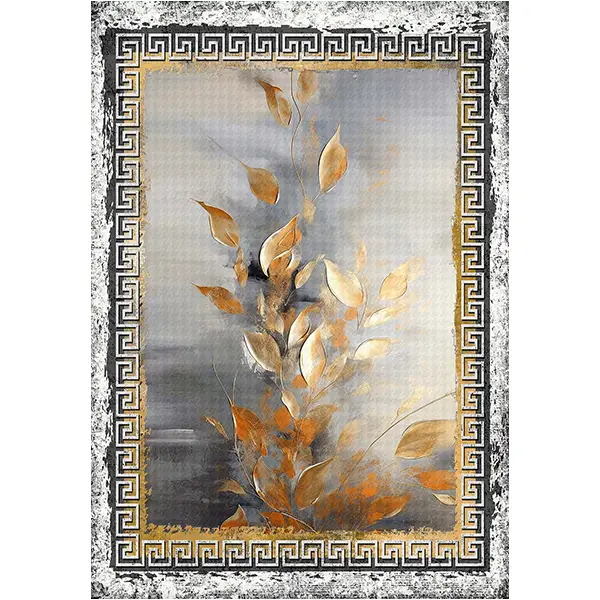 فرشینه و قالیچه طرح مدرن مناسب هال و پذیرایی برند دفه کد 871-2