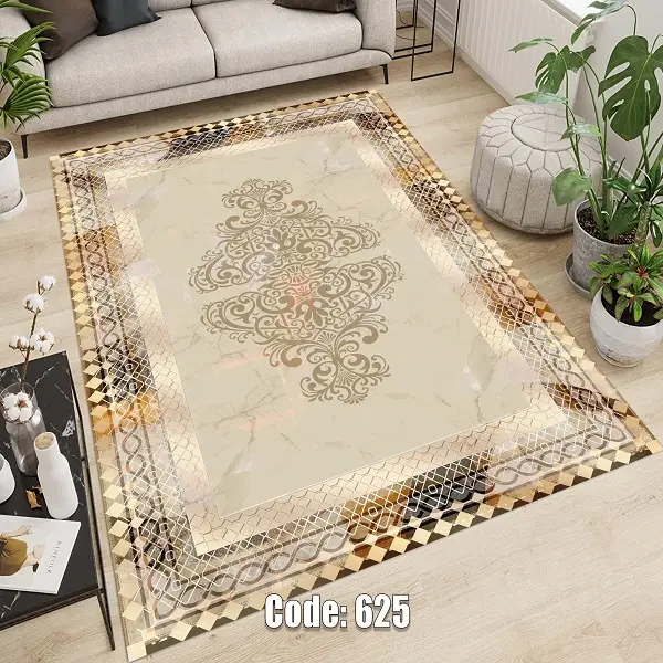 فرشینه و قالیچه ( مستطیل ، گرد ، بیضی ) جنس پارچه شانل ترک طرح سنتی مناسب هال و پذیرایی برند دفه کد 625