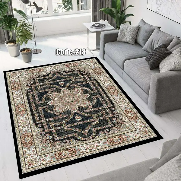 فرشینه و قالیچه ( مستطیل ، گرد ، بیضی ) جنس پارچه شانل ترک طرح سنتی و مدرن مناسب هال و پذیرایی برند دفه کد 218...