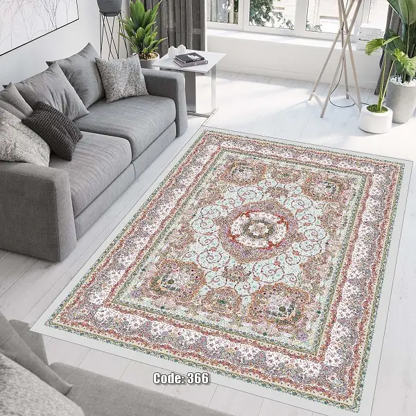 فرشینه و قالیچه ( مستطیل ، گرد ، بیضی ) جنس پارچه شانل ترک طرح سنتی و مدرن مناسب هال و پذیرایی برند دفه کد 366
