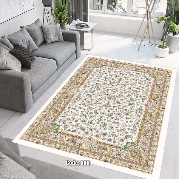 فرشینه و قالیچه ( مستطیل ، گرد ، بیضی ) جنس پارچه شانل ترک طرح سنتی و مدرن مناسب هال و پذیرایی برند دفه کد 368