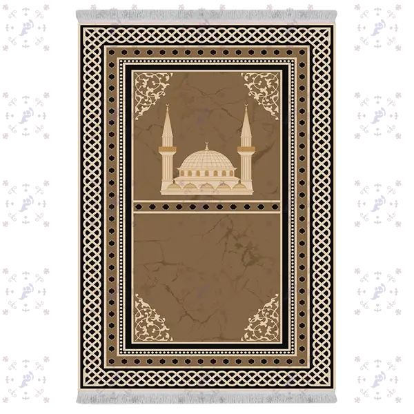 سجاده از جنس فرشینه و رویه پارچه شانل برند دفه کد 1-2N