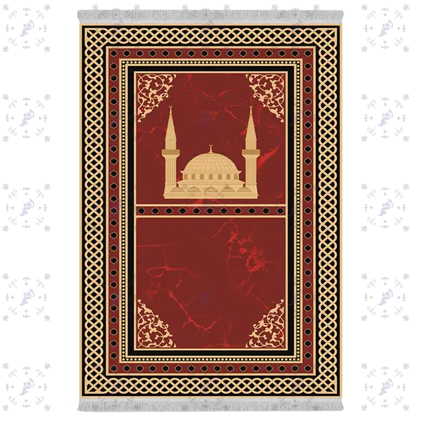 سجاده از جنس فرشینه و رویه پارچه شانل برند دفه کد 1N